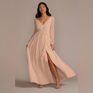 LAST CALL DONATING 7/7  - BNWT - David’s Bridals Bridesmaid Dress - Sand